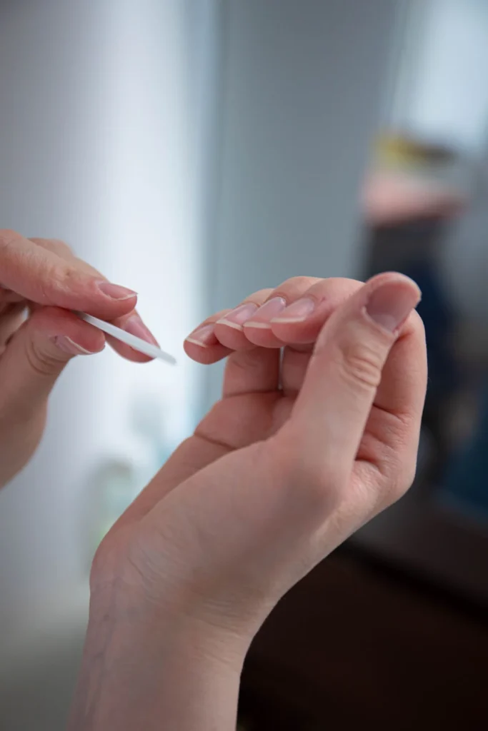 Stock close-up of a nail care treatment